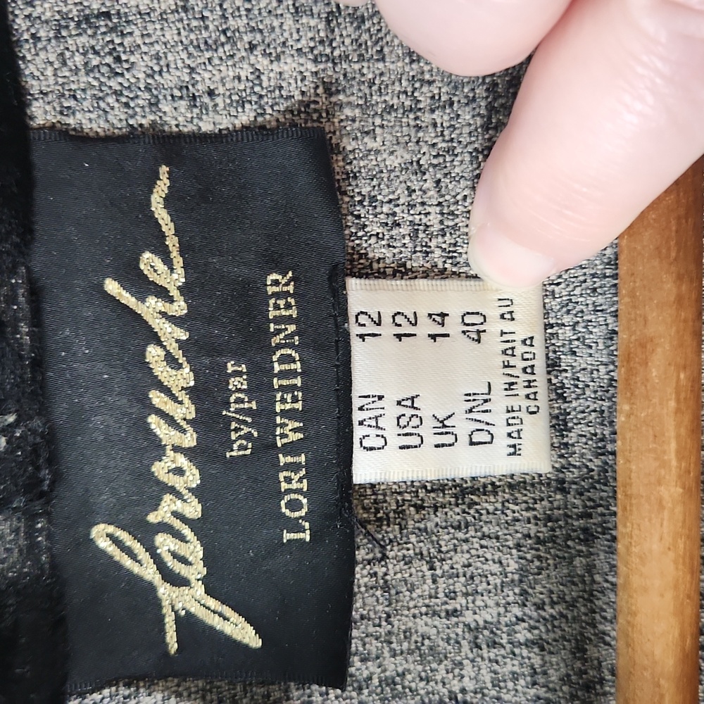Vintage Farouche by Lori Weidner Power Blazer with Scarf Detail - Picture 3 of 12